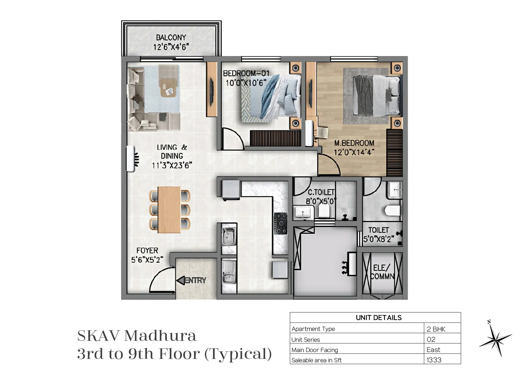 2BHK — SKAV Madhura