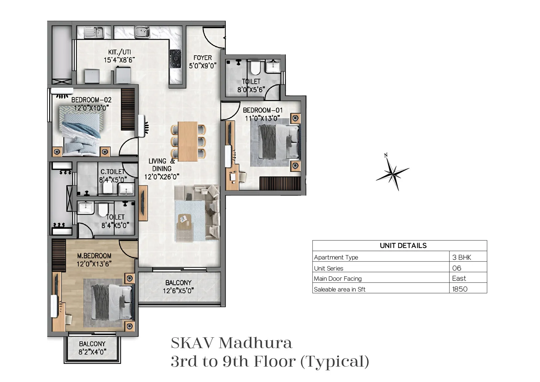 3BHK — SKAV Madhura
